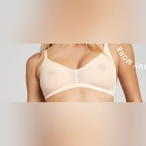 Negative SIZE 1 Peach Sieve Non Wire Bra